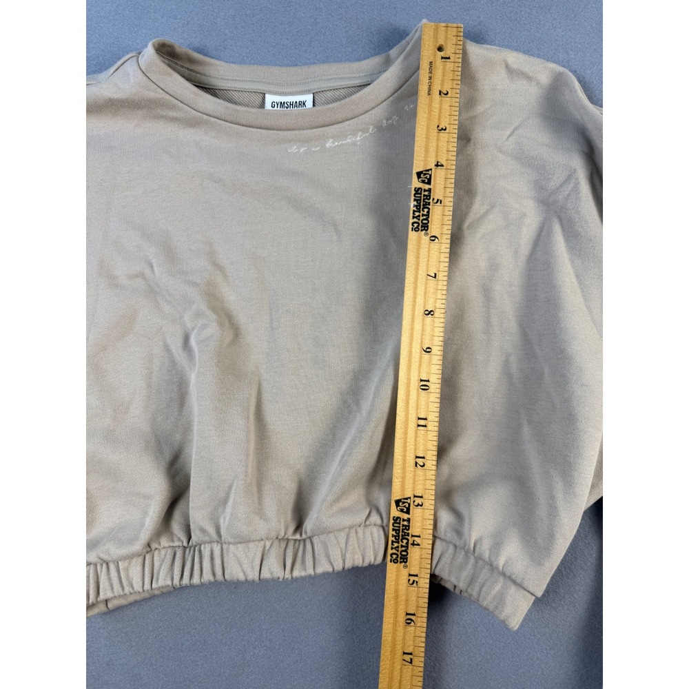 Gymshark Whitney Simmons Womens Cropped Sweatshirt Tan Beige Size S Relaxed Fit - Picture 5 of 7